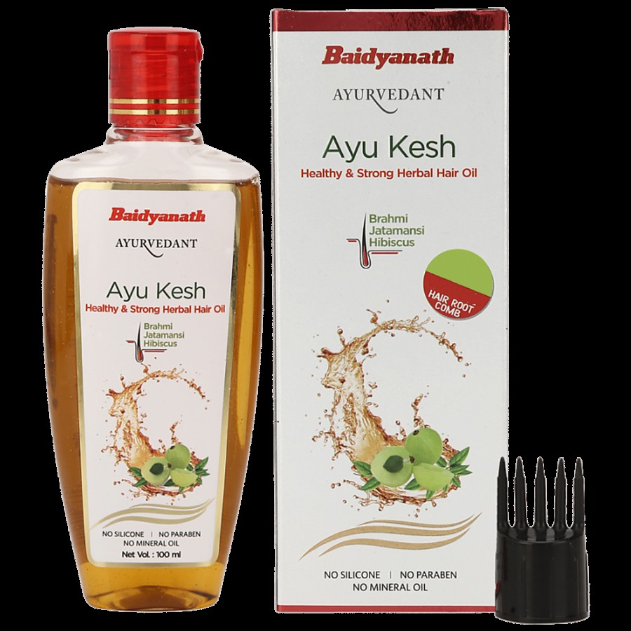 Baidyanath Ayurvedant Ayu Kesh Herbal Hair Oil - For Healthy & Strong Hair