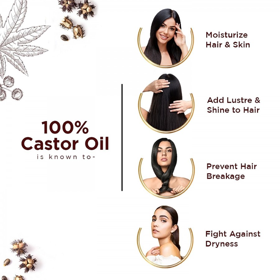 Bajaj 100% Pure Castor Oil - Virgin & Cold Pressed