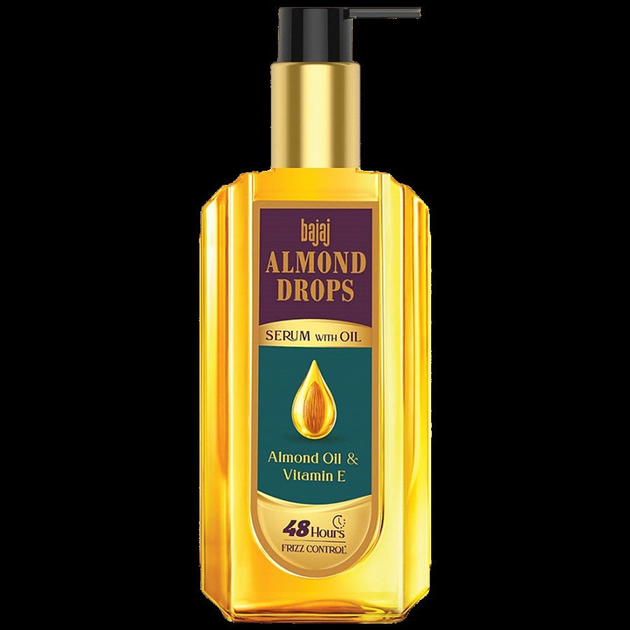 Bajaj Almond Drops Serum With Oil For Hair - Goodness Of Almond Oil & Vitamin E