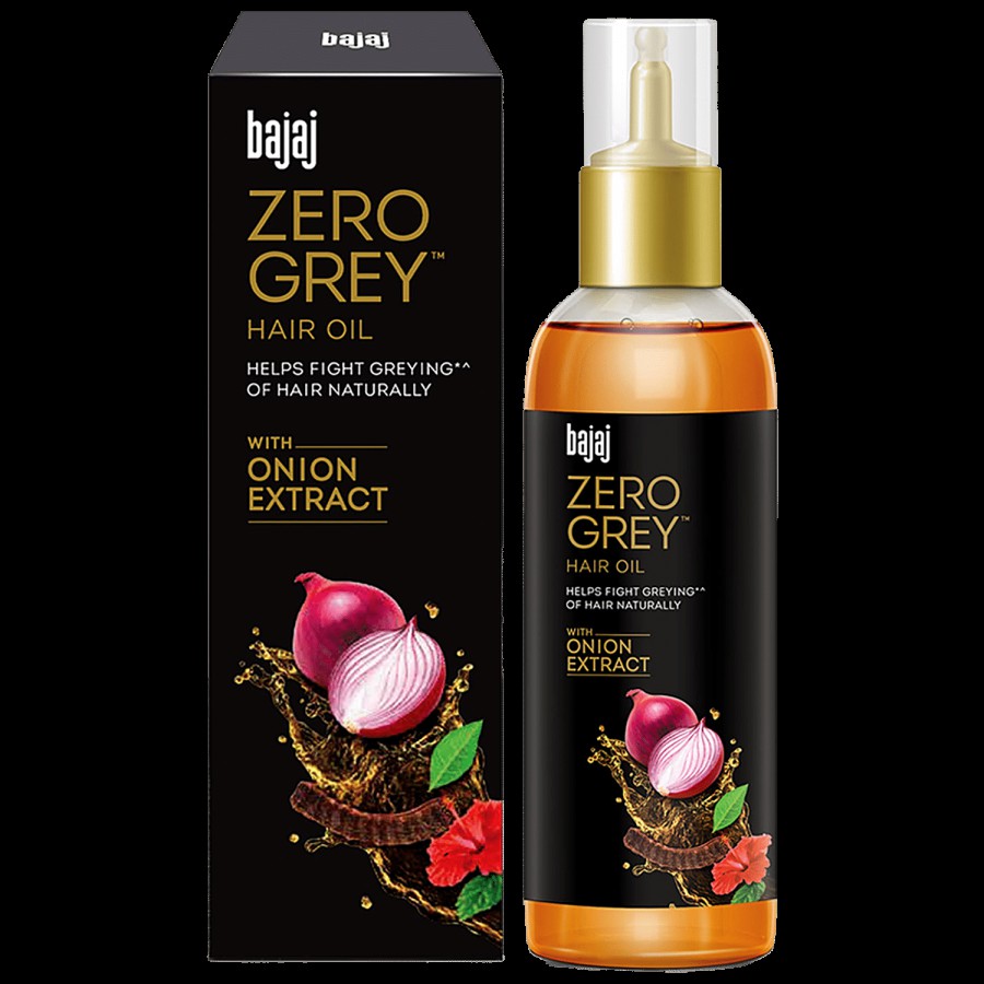 Bajaj Zero Grey Anti-Greying Hair Oil - Delay Greying Of Hair Naturally