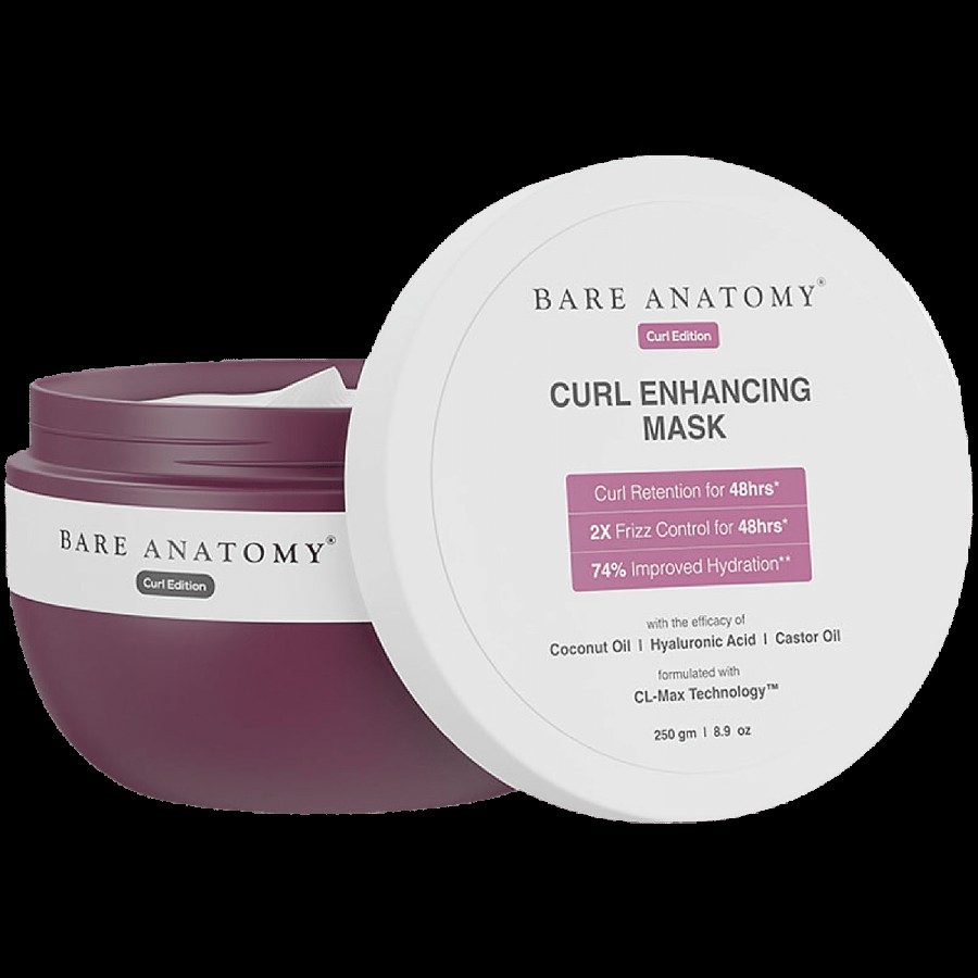 Bare Anatomy Curl Enhancing Mask - 2X Frizz Control & Curl Retention For 48 Hrs