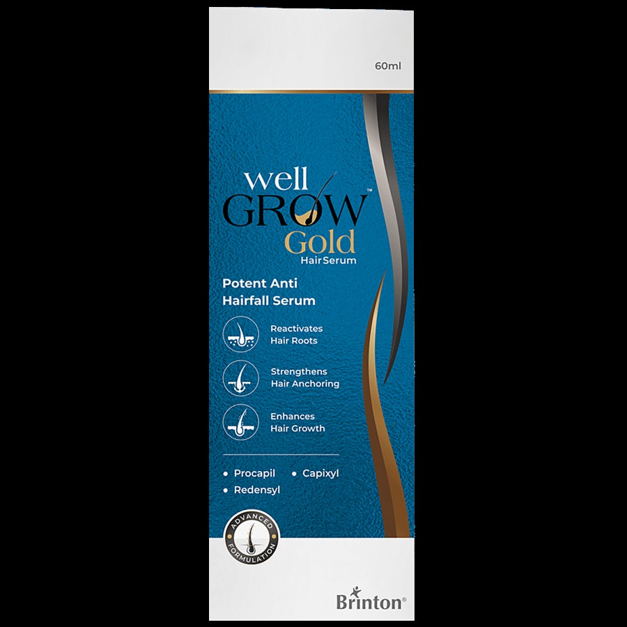 Brinton Well Grow Gold Potent Anti Hairfall Serum - Enhances Growth