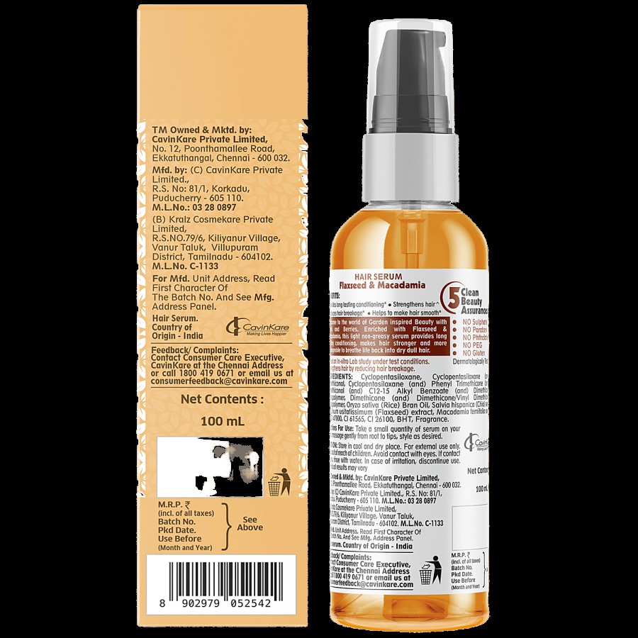 Buds & Berries Hair Serum - Flaxseed & Macadamia