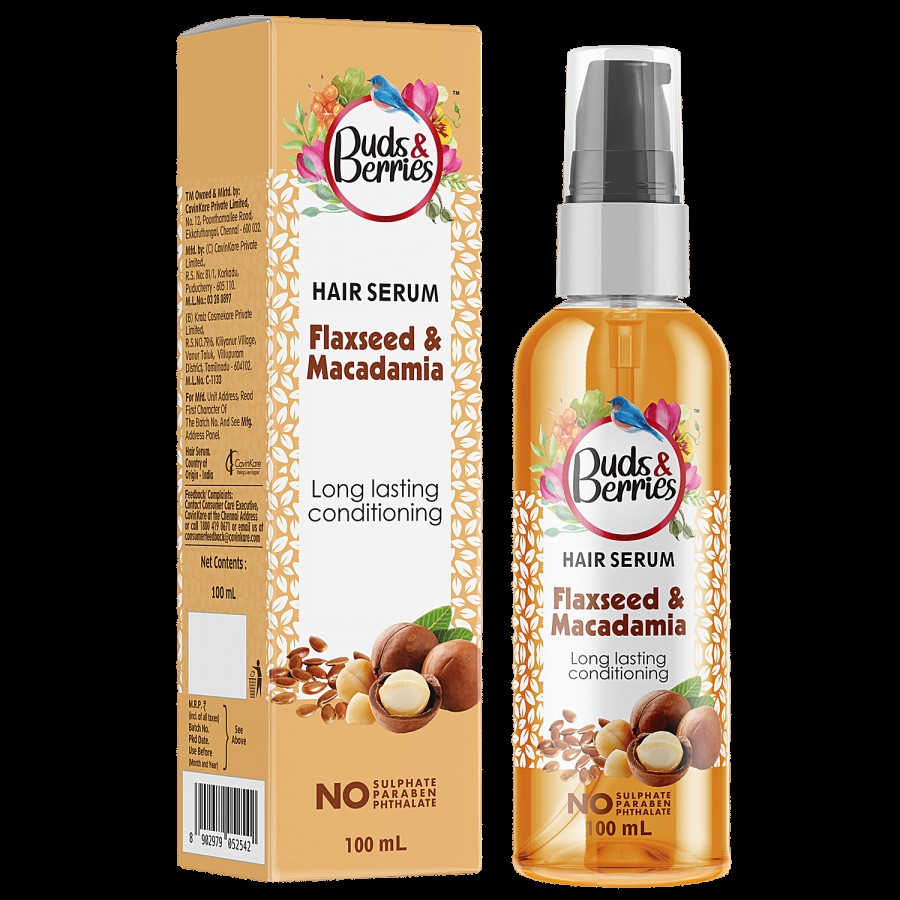 Buds & Berries Hair Serum - Flaxseed & Macadamia