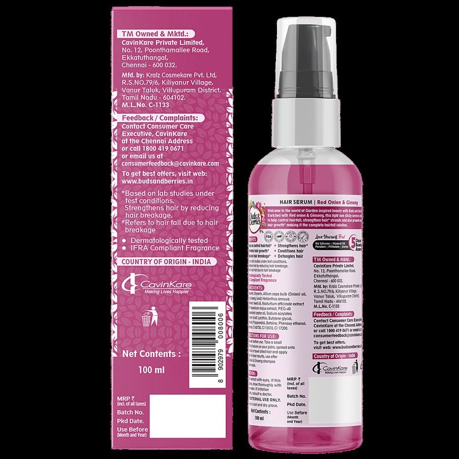 Buds & Berries Hair Serum - Red Onion & Ginseng