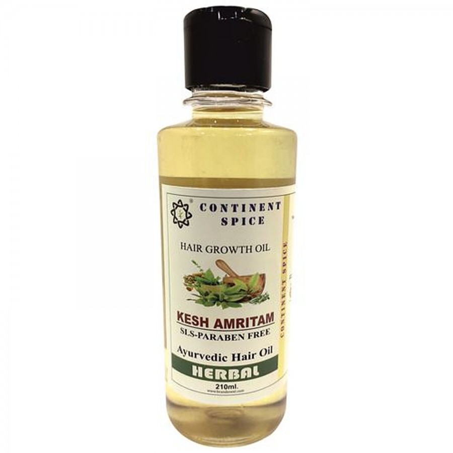 Continent Spice Khadi Kesh Amritam Ayurvedic Hair Growth Oil - Handmade & Herbal