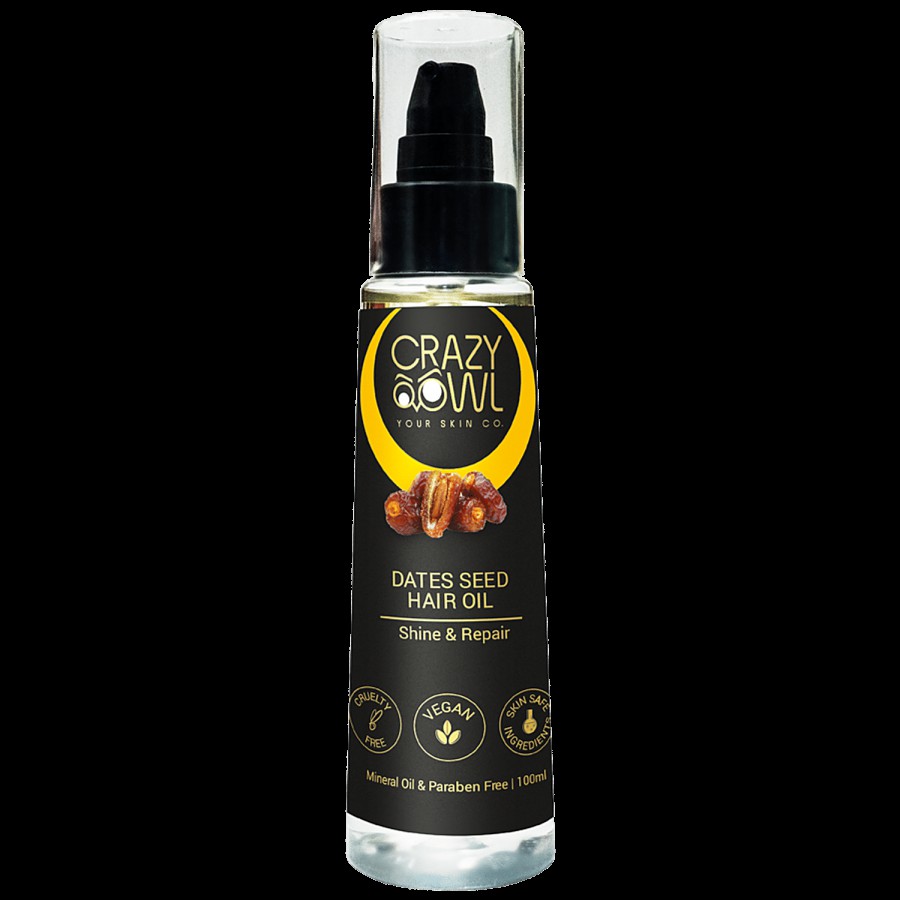 Crazy Owl - Your Skin Co. Dates Seed Hair Oil - Shine & Repair