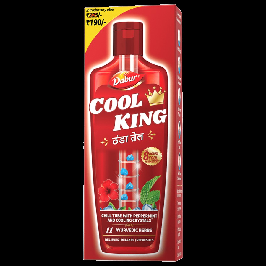 Dabur Cool King Thanda Tel - With 11 Ayurvedic Herbs