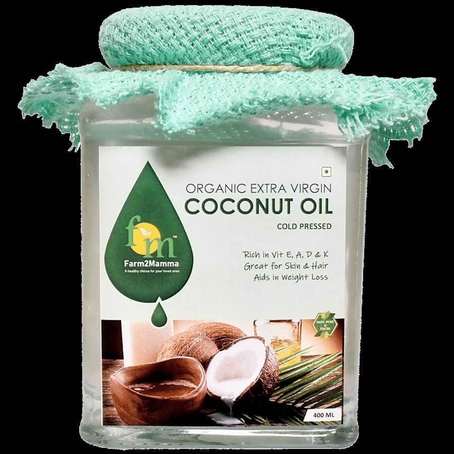 Farm2Mamma Organic Extra Virgin Coconut Oil - Cold Pressed