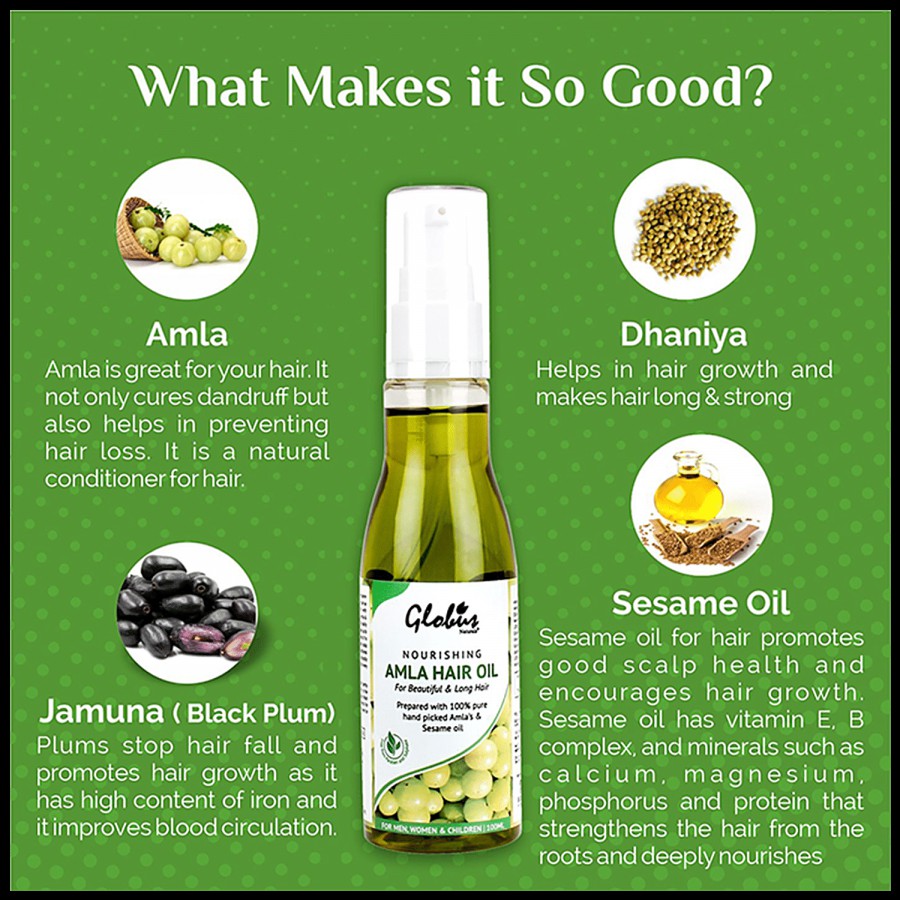 Globus Naturals Amla Hair Oil - Provides Nourishment