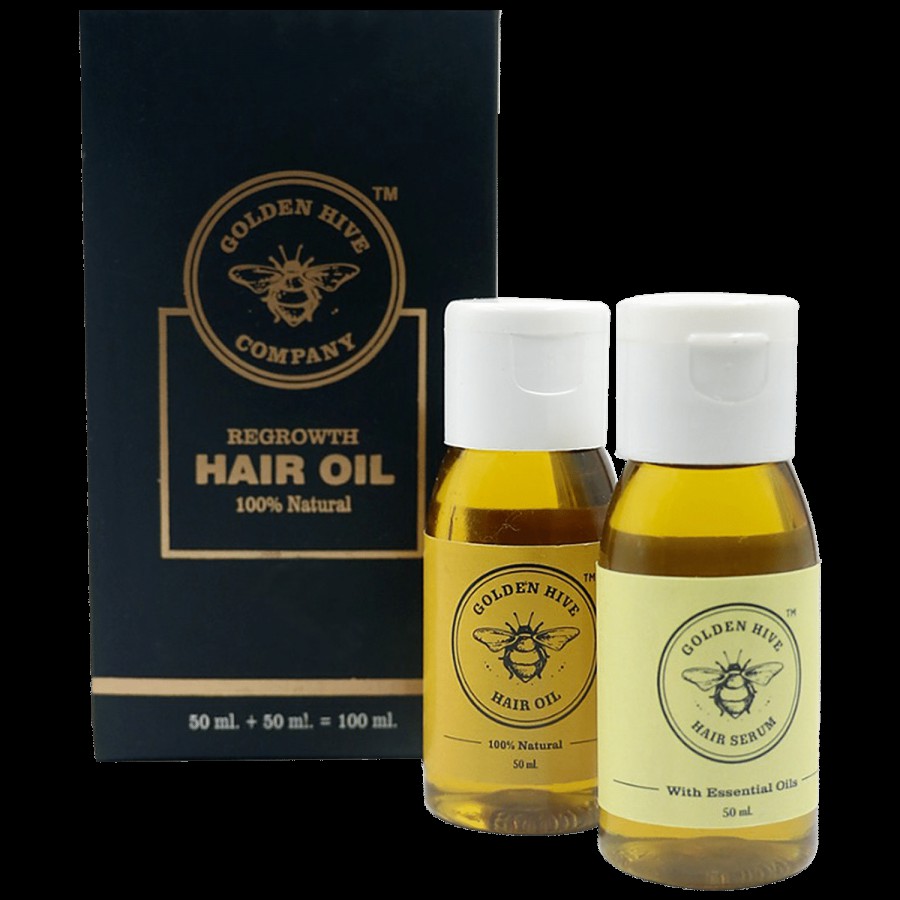 Golden Hive Regrowth Hair Oil - 100% Natural