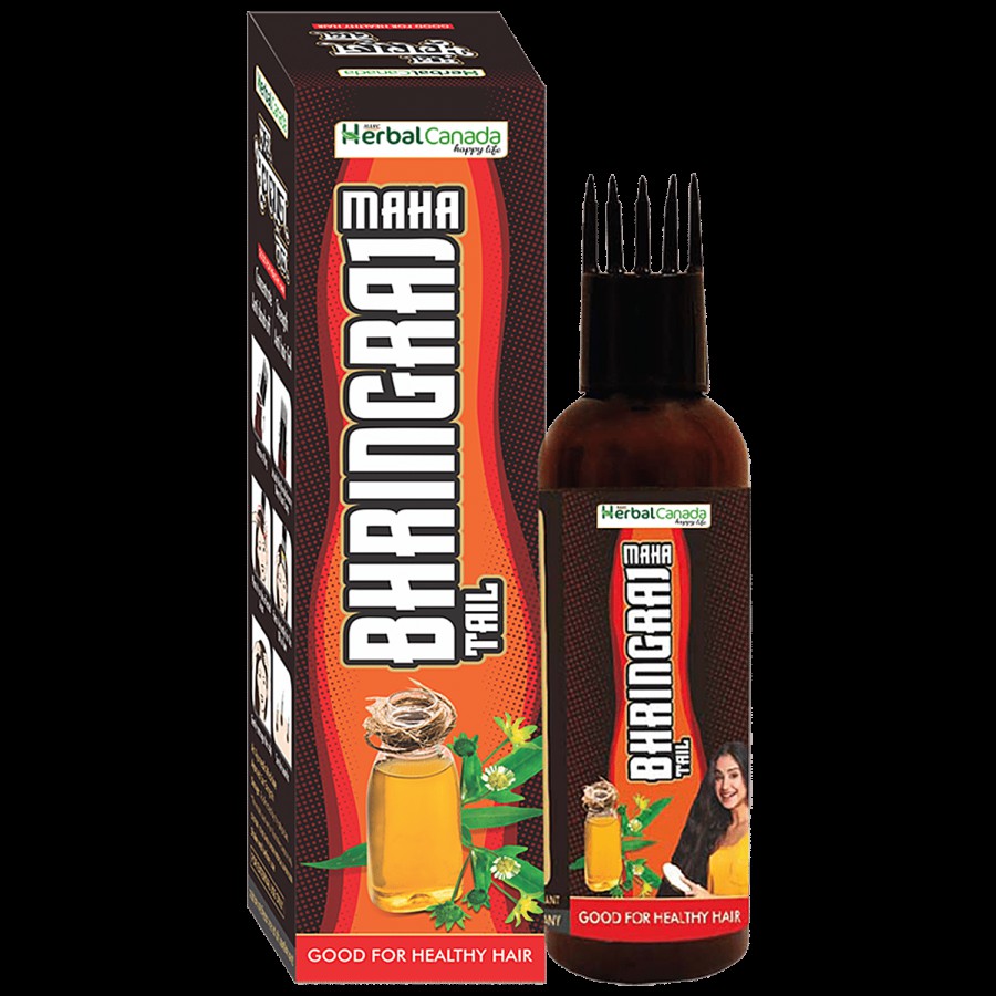 Herbal Canada Maha Bhringraj Oil - Prevents Hair Loss