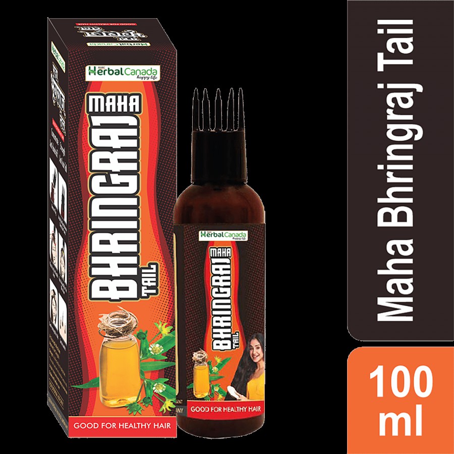 Herbal Canada Maha Bhringraj Oil - Prevents Hair Loss