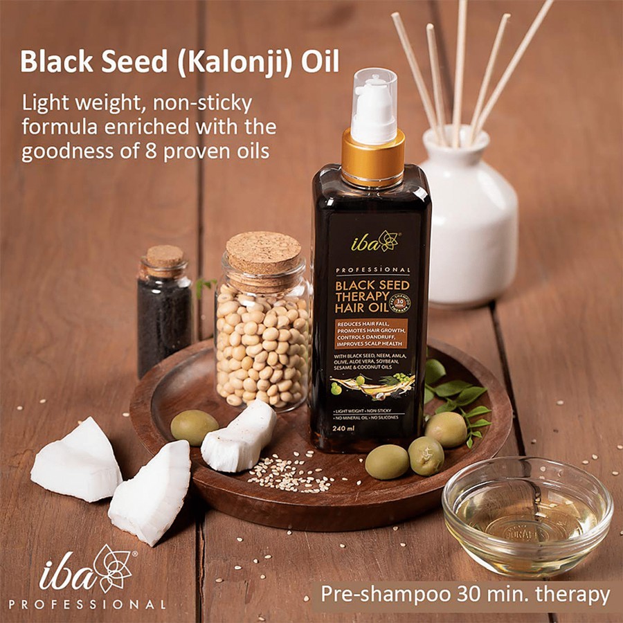 Iba Professional Black Seed Therapy Hair Oil - Reduces Hair Fall