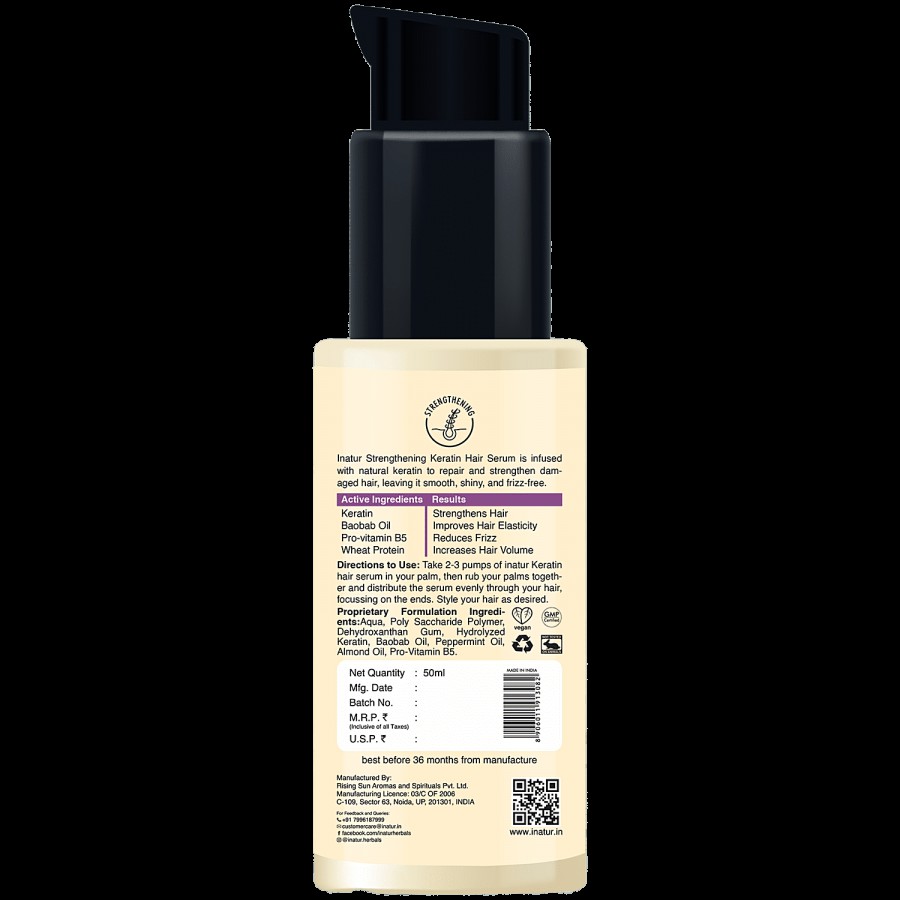 Inatur Strengthening Keratin Hair Serum