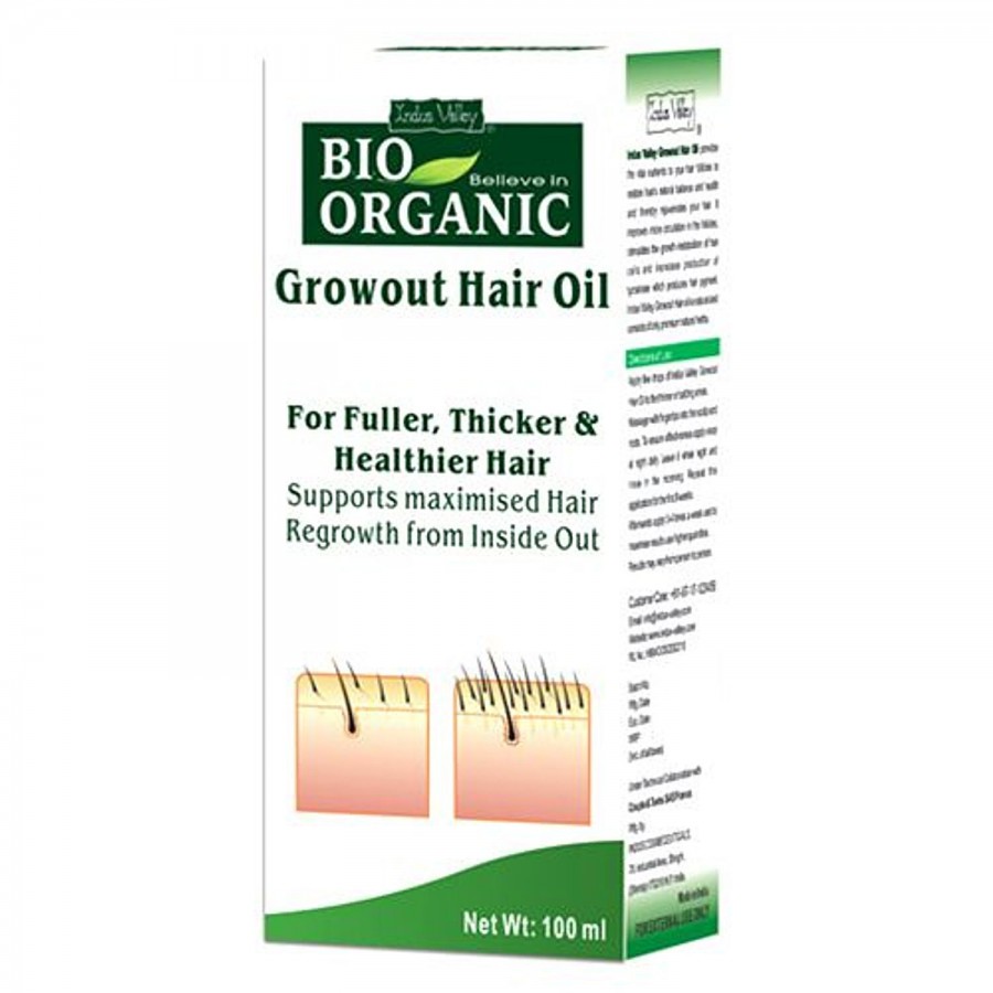 Indus Valley Bio-Believe-In-Organic Growout Hair Oil - For Fuller