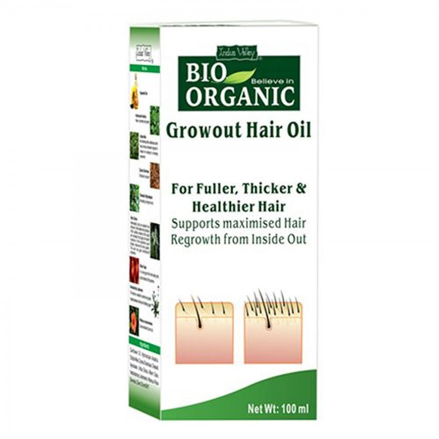 Indus Valley Bio-Believe-In-Organic Growout Hair Oil - For Fuller