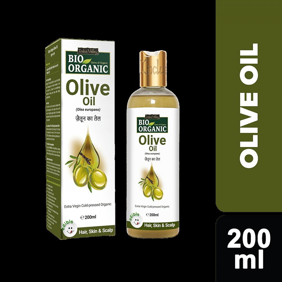 Indus Valley Bio Organic Pure Extra Virgin Olive Oil - 100% Organic & Cold-Press