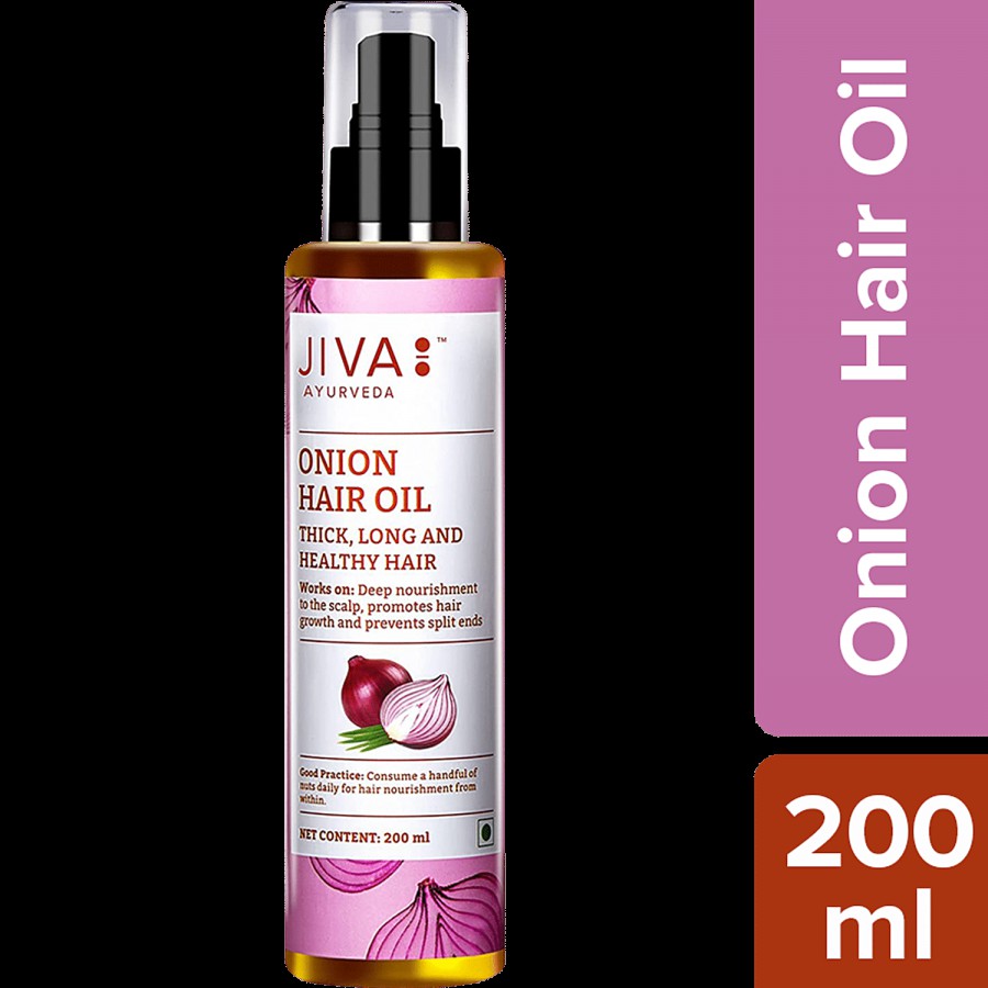 Jiva Ayurveda Onion Hair Oil - For Thick