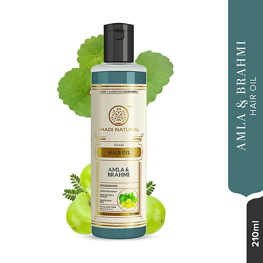 Khadi Natural Amla & Brahmi Hair Oil - Reduces Split Ends