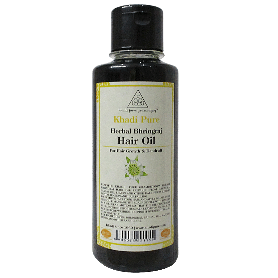 Khadi Pure Herbal Bhringraj Hair Oil - For Hair Growth & Dandruff