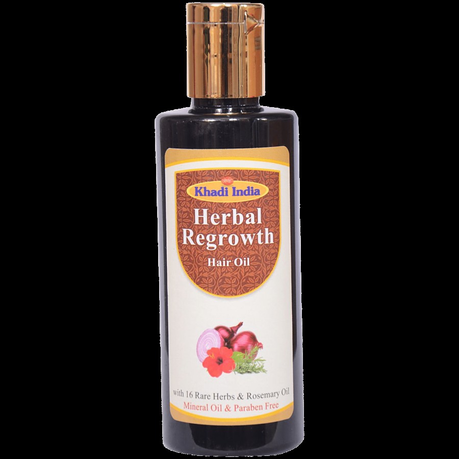 Khadi India Herbal Regrowth Hair Oil - Paraben Free