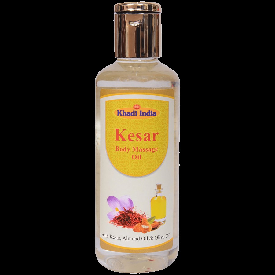 Khadi Manav Massage Oil- Kesar Body (With Kesar