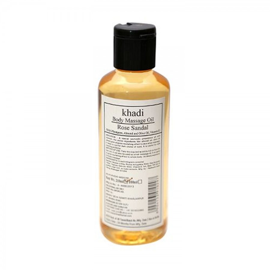 Khadi Manav Massage Oil - Rose Sandal Body (With Wheatgerm