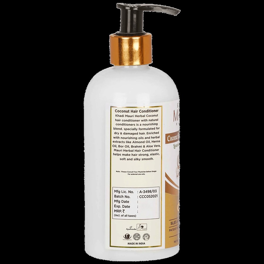 Khadi Mauri Herbal Coconut Hair Conditioner - SLES & Paraben Free