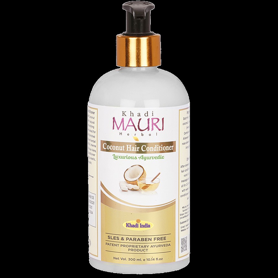 Khadi Mauri Herbal Coconut Hair Conditioner - SLES & Paraben Free