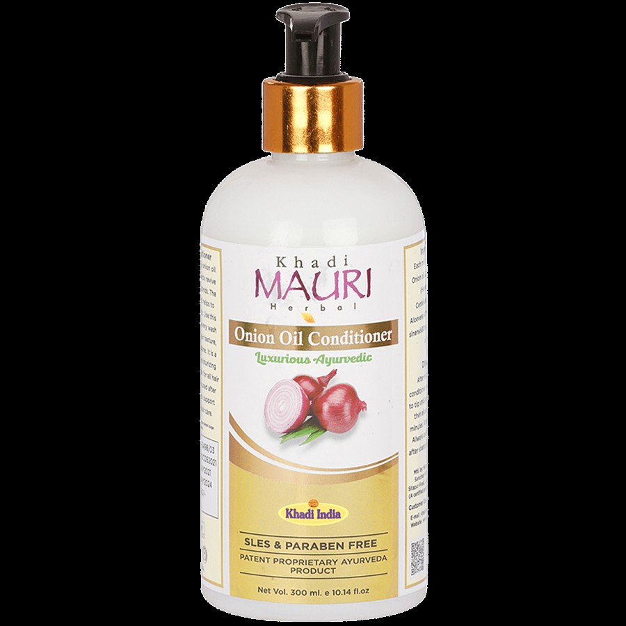 Khadi Mauri Herbal Onion Oil Conditioner - SLES & Paraben Free