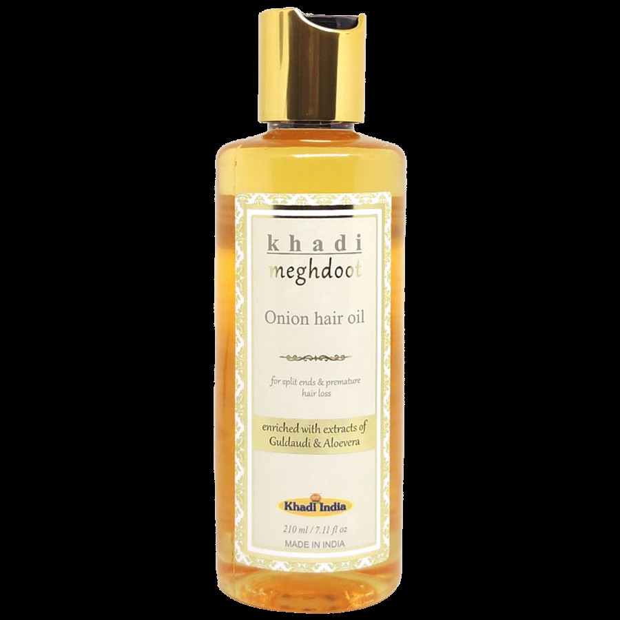 Khadi Meghdoot  Onion Hair Oil For Split Ends & Premature Hair Loss