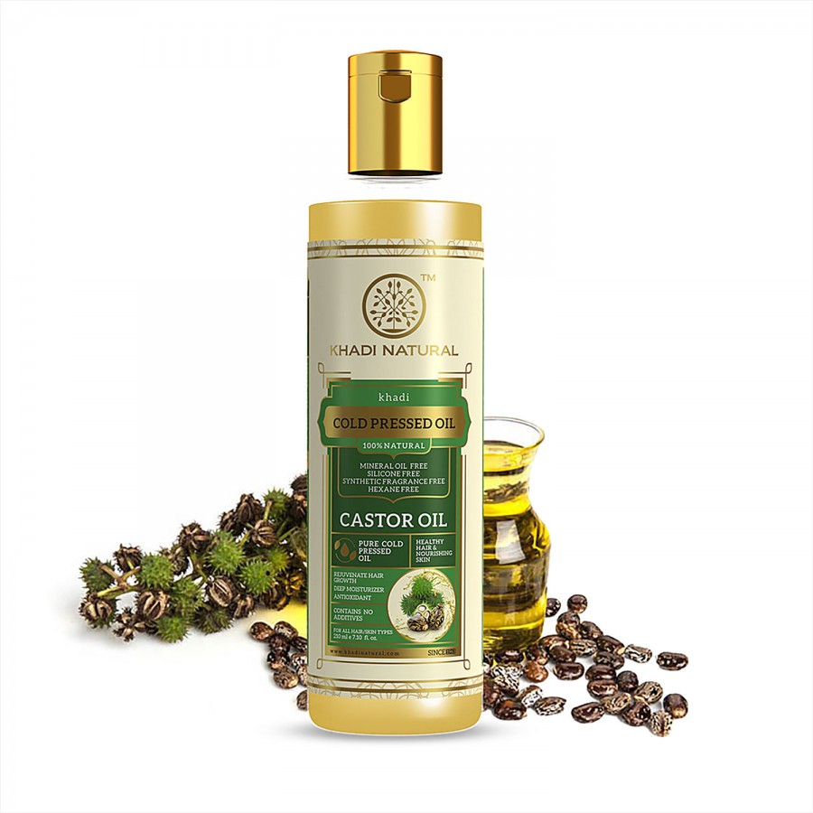 Khadi Natural Cold Pressed Natural Castor Oil - Mineral Oil Free