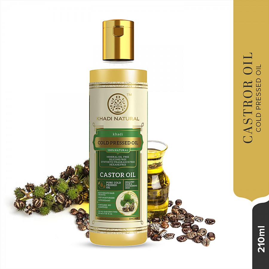 Khadi Natural Cold Pressed Natural Castor Oil - Mineral Oil Free