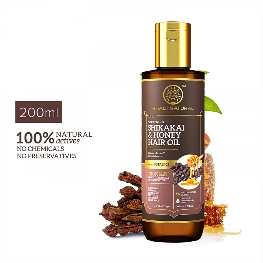 Khadi Natural Shikakai & Honey Hair Oil - Controls Hair Lose