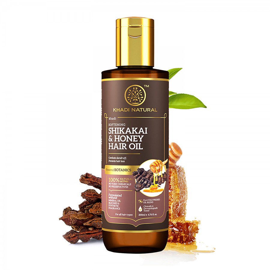 Khadi Natural Shikakai & Honey Hair Oil - Controls Hair Lose