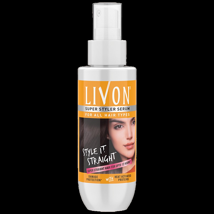 Livon Hair Straightening Serum - Up To 12 Hour Straighter Hair