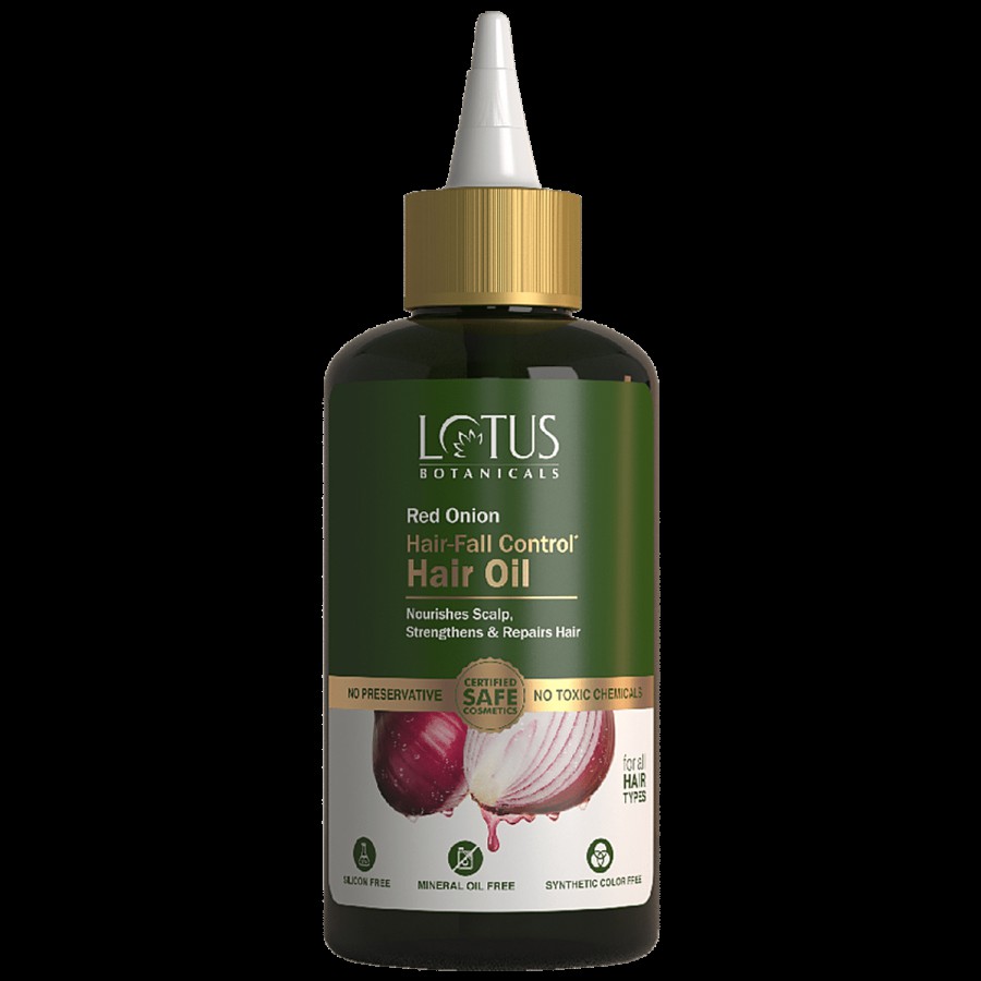 Lotus Botanicals Red Onion Hair Fall Control Hair Oil - Nourishes Scalp