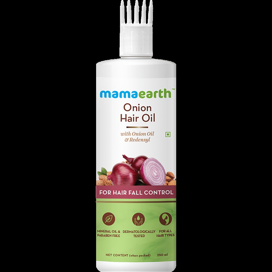 Mamaearth Onion Hair Oil - For Hair Fall Control