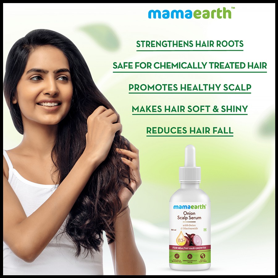 Mamaearth Onion Scalp Serum With Onion & Niacinamide - For Healthy Hair Growth