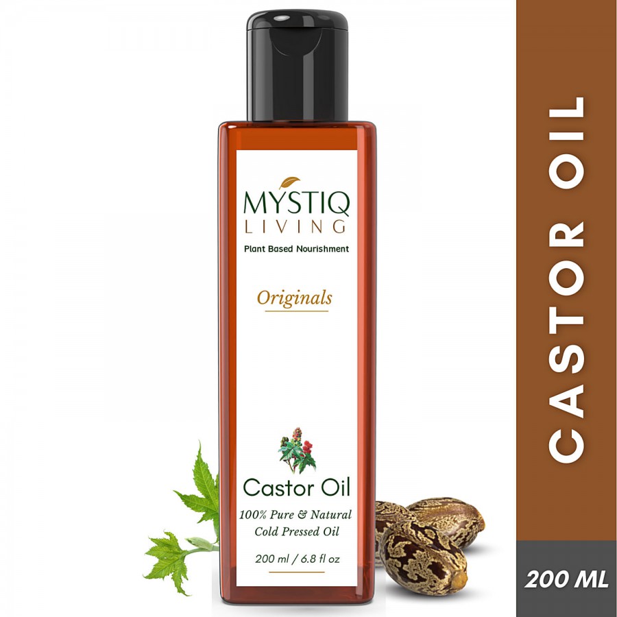 Mystiq Living Castor Oil Cold Pressed For For Hair Growth