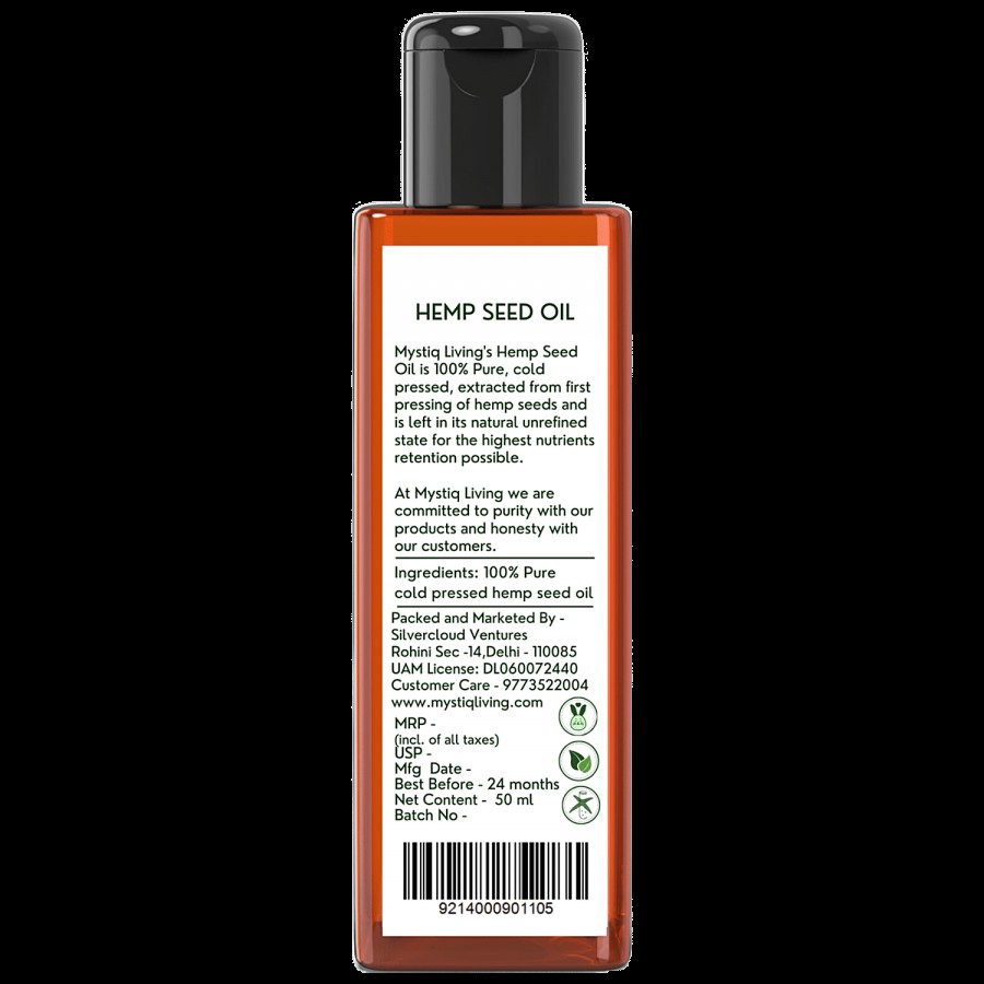 Mystiq Living Hemp Seed Oil for Face