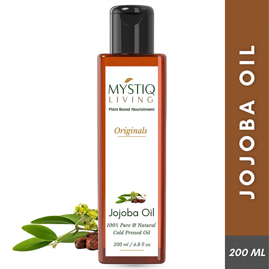 Mystiq Living Jojoba Oil Natural and Unrefined for Hair & Skin  Natural Makeup Remover