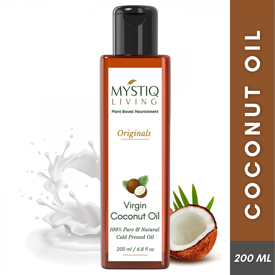 Mystiq Living Virgin Coconut Oil 100% Pure Cold Pressed For Face