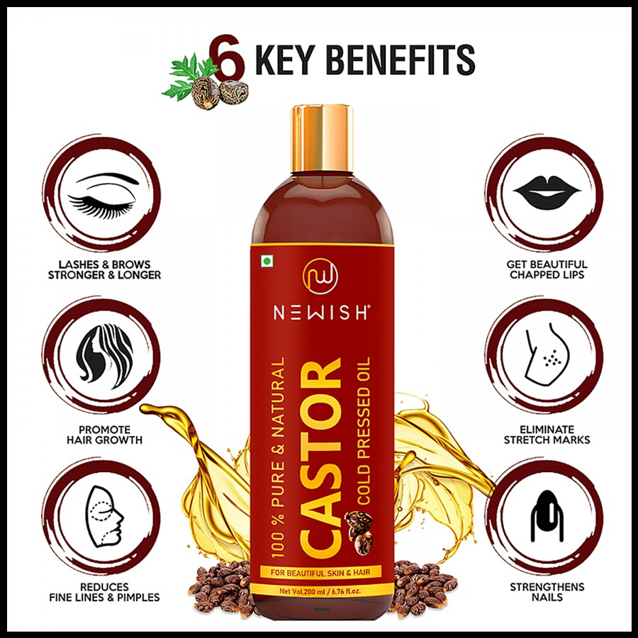 Newish Castor Oil - For Hair Growth