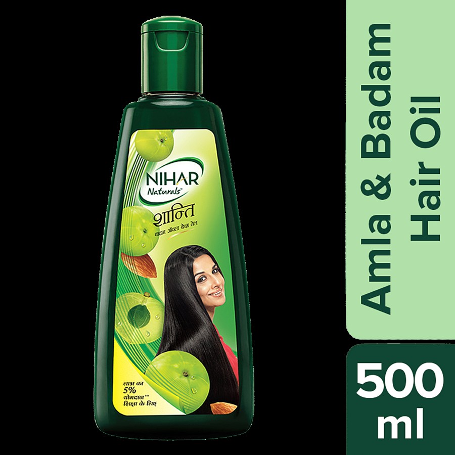 Nihar Naturals Amla & Badam Hair Oil - 3x Stronger Hair