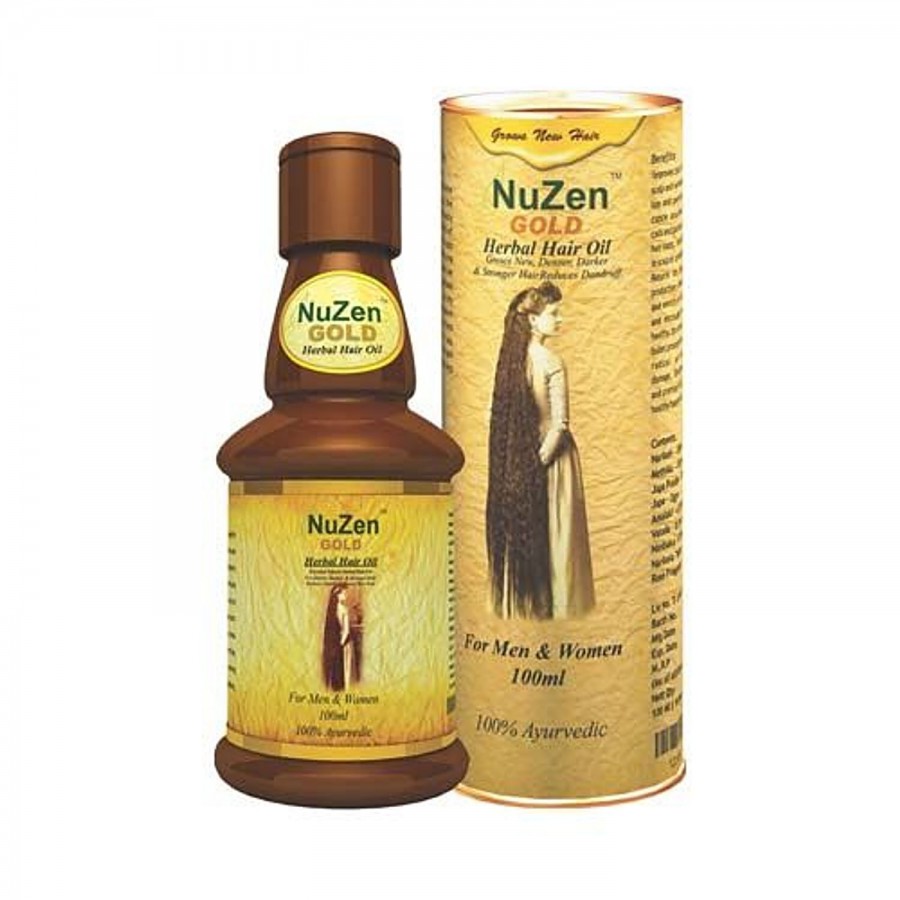 Nuzen Gold Herbal Hair Oil - For Men & Women