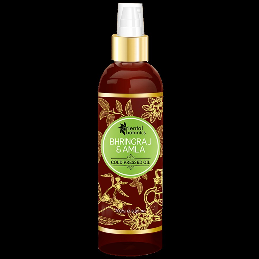 Oriental Botanics Bhringraj & Amla Oil - Helps Control Dandruff