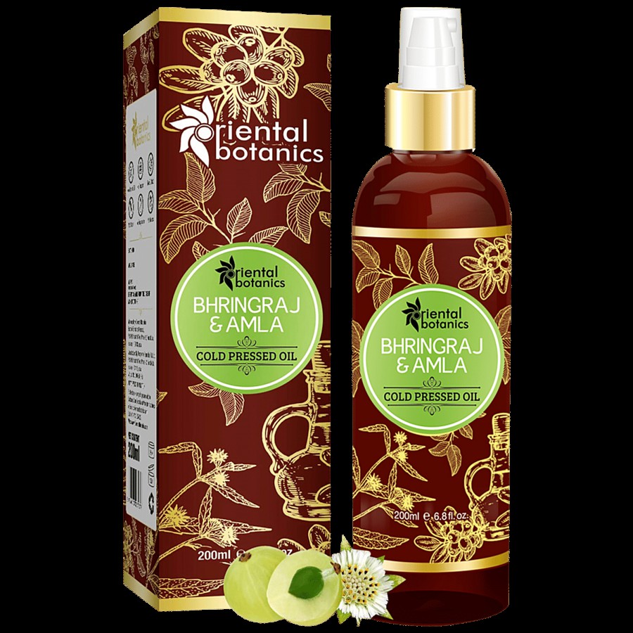 Oriental Botanics Bhringraj & Amla Oil - Helps Control Dandruff