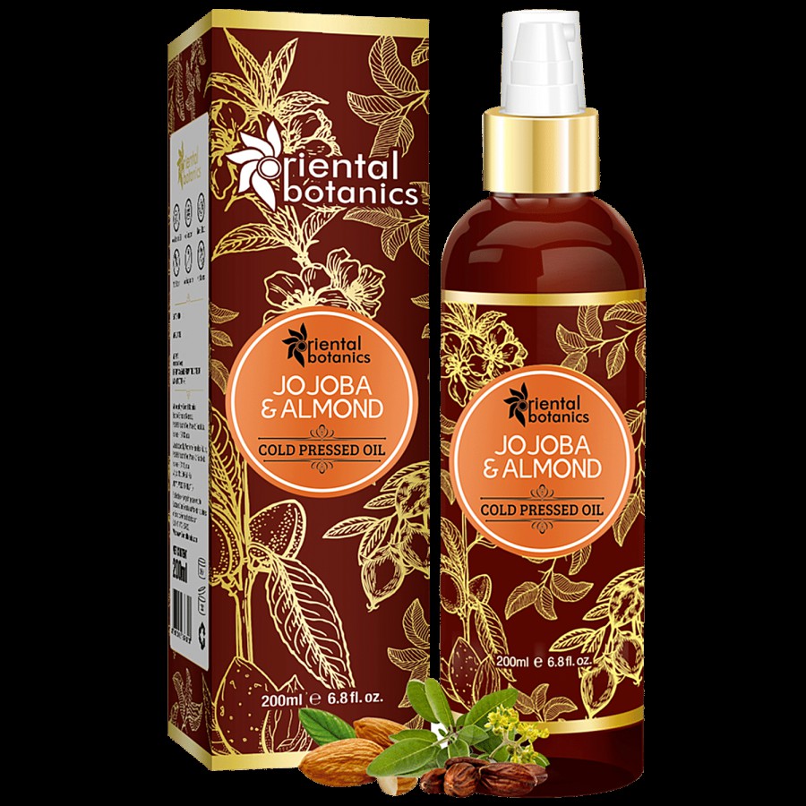 Oriental Botanics Jojoba & Almond Oil - Improves Texture of Hair